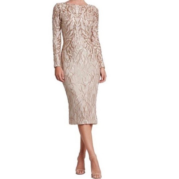 Dress the Population Dresses & Skirts - Dress the Population Champagne Catalina Sequin Special Occasion Dress